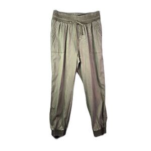 A New Day Womens Jogger Pants Olive S Lyocell Woven High Rise Pockets